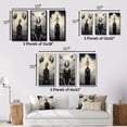 thumbnail image 4 of Designart "Surreal Portrait with Balloons" Fashion Woman Framed Wall Art Set Of 3 - Black Glam Frame Canvas Set For Living Room Decor, 4 of 6