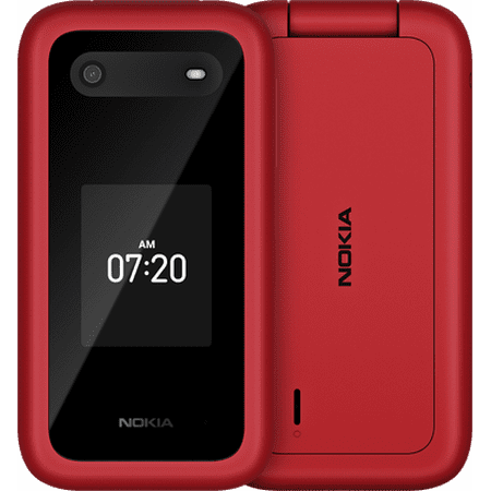 Nokia 2780 Flip Unlocked Phone (TA-1420); works on AT&T, T-Mobile, and Verizon networks; 4GB RAM; 512MB Internal Storage; Single SIM; Red