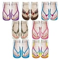 thumbnail image 2 of Flip Flop Socks Funny Manicure Print Socks Novelty Flip-flop Shoes Low Ankle Crew Socks for Women Men, 2 of 10