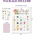 thumbnail image 2 of Tea Party Bingo Cards, Bridal Games School Party, Birthday, Garden Favors Supplies Decorations, 24 Players Game (A02), 2 of 4