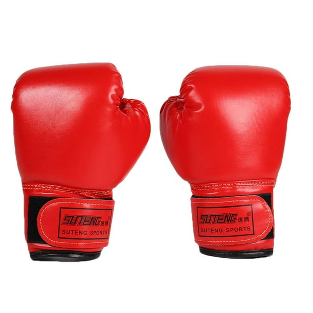 Guantes Boxeo Sparring Manoplas Entrenamiento 2 Uds. Esponja Cuero PU Profesionales Transpirables Suministros Deportivos para