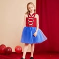 thumbnail image 2 of Robe d'Été pour Filles Robe Style Britannique Ensemble Robe à Franges Bretelles Jupe Robe pour Tout-Petits Rouge Pastèque 7 Ans-8 Ans, 2 of 4