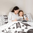 thumbnail image 4 of Erosebridal Girls Cartoon Ribbon Bow Bedding Comforter Set 7-Piece,Black Love Heart King Bedding Sets for Kids Teens,Microfiber Bedroom Decor, 4 of 6