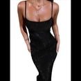 thumbnail image 3 of Vestido de Fiesta con Lentejuelas Brillantes, Corte Sirena, , Ajustado, Formal, para Fiesta y Club Negro M, 3 of 10