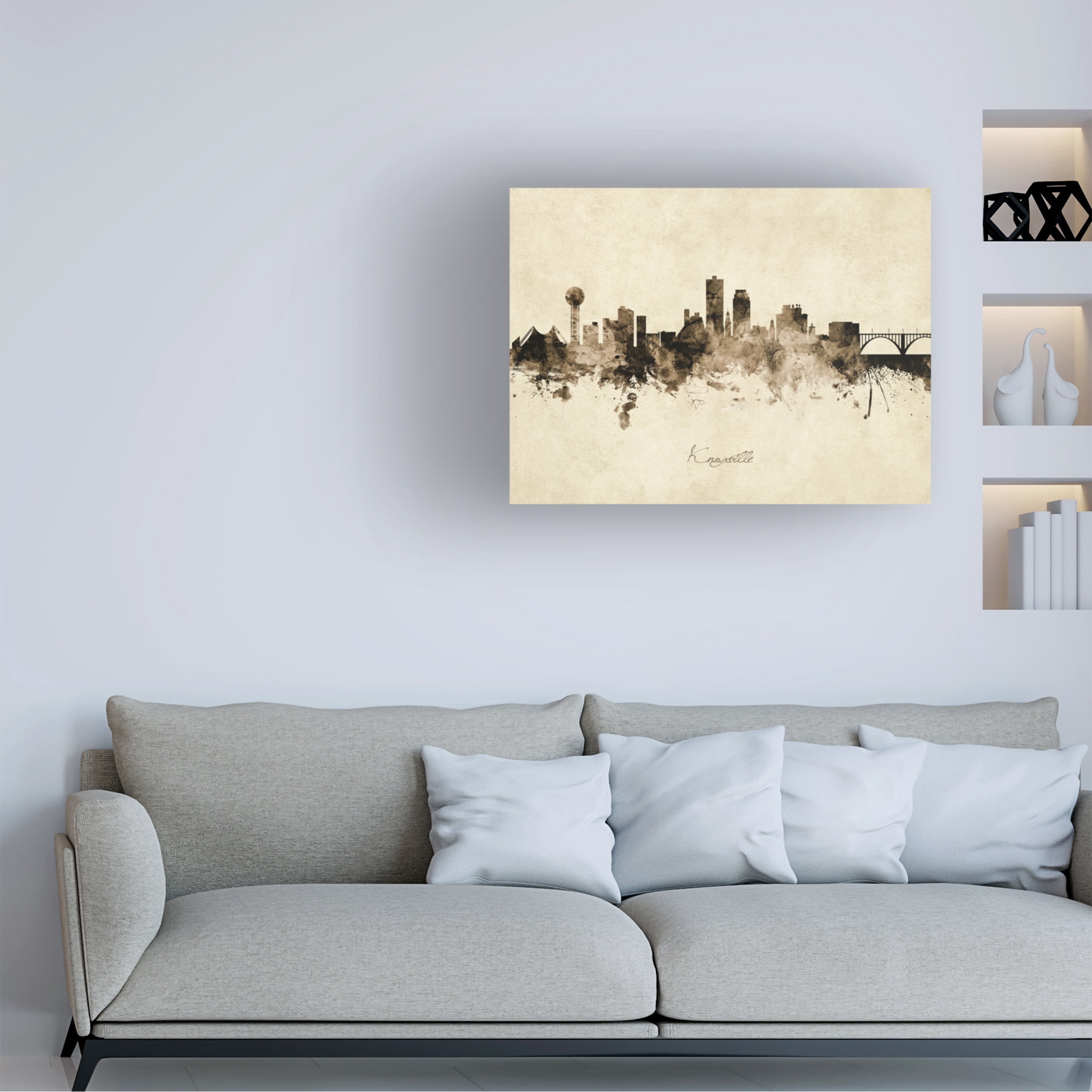 Michael Tompsett 'Knoxville Tennessee Skyline Vintage' Canvas Art