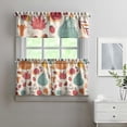 thumbnail image 2 of Fall Kitchen Curtains 24 Inch Short - 3 Panel Set, Autumn Harvest Print, Rod Pocket Window Treatment for Thanksgiving, Farmhouse, Cafe, Living Room - Machine Washable, 2 of 6