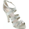 thumbnail image 7 of Delicious Women's peep toe rhinestone glitter crossing strap dance sandals, 7 of 7