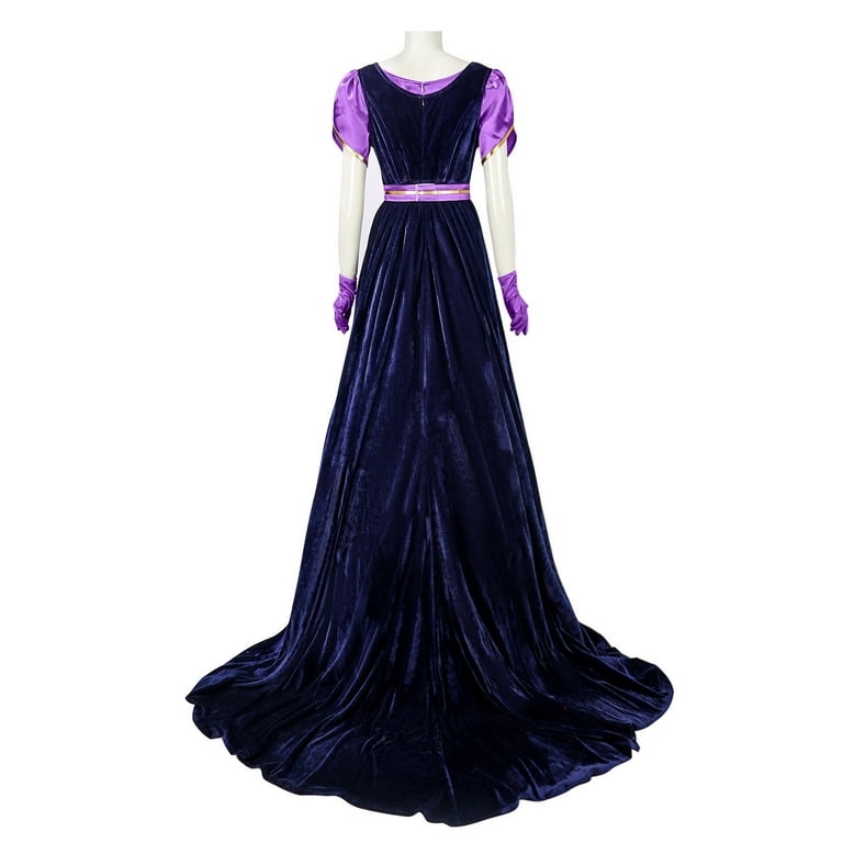 JGGSPWM Women's Satin Sash Kate Sharma Gown Empire Waist Renaissance  Victorian Tea Party Dress with Gloves Purple#/001 S - Walmart.com