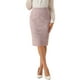 thumbnail image 1 of FALDA DE TWEED A CUADROS DE CINTURA ALTA Y LONGITUD A LA RODILLA PARA MUJER INSPIRE CHIC XL ROSA, 1 of 6
