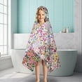 thumbnail image 6 of Pioneer Flower Floral Print Pattern Hooded Bath Towel，50"x30" for Ages 3 To 12 Kids, Quick Dry Lightweight Soft Microfiber Hood Beach Towel Cover Up for Kids, 6 of 7