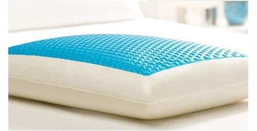 Cool Comfort Hydraluxe Standard Pillow Gel&Custom Contour Open Cell Memory Foam 