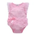 thumbnail image 1 of Newborn Baby Rompers Sleeve Dress Short Lace Photography Props Letter Infant Jumpsuits, 1 of 7