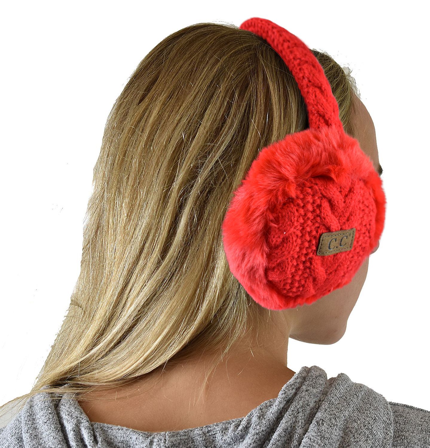 Soft Adjustable Headband Ear Warmer Earmuffs Winter Warm One Size C.C Soft Winter Warm Adjustable Headband Ear Warmer Earmuffs  main image 3