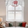 thumbnail image 2 of Valentine's Day Tie Up Valance Curtains for Windows, Kitchen Curtains Window Treatments, Love Trees Bike Romanic Grey Wooden Short Window Shades Valances for Bedroom Bathroom Cafe 54"x18", 2 of 8
