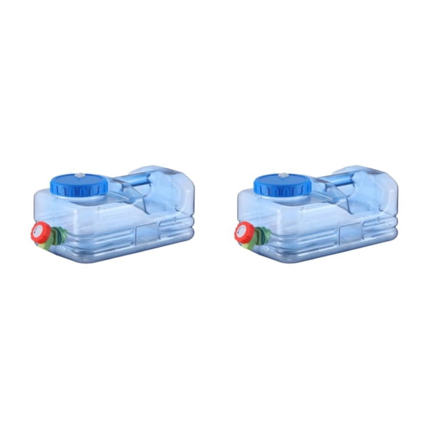 Moyic Práctico contenedor de tanque de agua con grifo para dispensar agua sin esfuerzo, cubo de agua que utiliza ampliamente 5,5 l 5.5L 2Conjunto