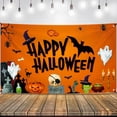 thumbnail image 2 of Tapestry Happy Halloween para pared, 150 x 90 cm, microtela de fibra, 2 of 2