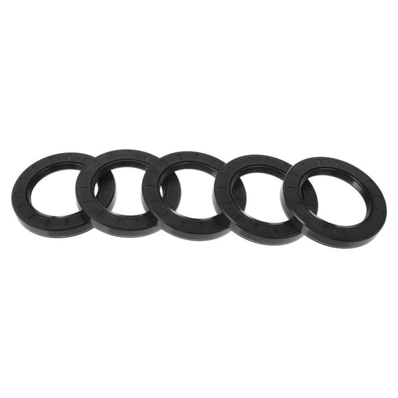 Sello de aceite universal Unique Bargains TC de doble labio con resorte de acero, sello de eje rotativo 50x75x10mm, caucho NBR negro de alta presión, 5 Pcs