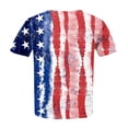 thumbnail image 5 of Levmjia Women's Plus Size T-Shirt, Patriotic American Flag Fireworks Print Short Sleeve Crewneck Top, Casual USA Summer Independence Day Graphic Tee for Ladies, 5 of 6