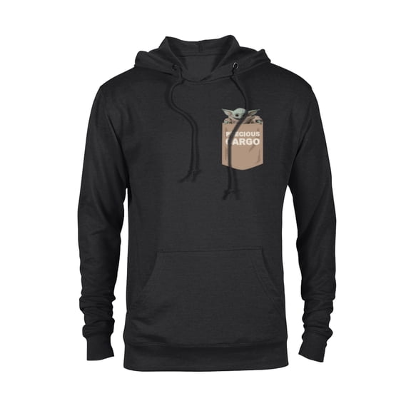 Star Wars The Mandalorian The Child Precious Cargo Pocket - Pullover Hoodie for Adults - Customized-Black