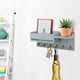 thumbnail image 5 of Organizador de pared de madera para guardar llaves, decoración del hogar, ahorra espacio Gris, 5 of 9