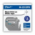 thumbnail image 2 of M Series Tape Cartridges For P-Touch Labelers, 0.47" X 26.2 Ft, Black On White, 2/pack | Bundle of 2 Packs, 2 of 4