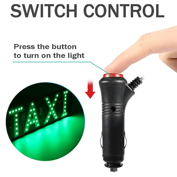 HIBIBUD Lighted LED Sign For USB Plug LED Light Sign For Car Windshield Taxi Sign Light Windshield Sticker Cab Indicator Light