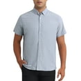thumbnail image 1 of CAMISAS DE VESTIR PARA HOMBRE CHIC INSPIRADOR DE ALGODÓN DE MANGA CORTA AJUSTE REGULAR CON BOTONES CAMISA OXFORD 2XL GRIS, 1 of 4