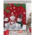 thumbnail image 5 of Christmas Snowman Bathroom Shower Curtains with Hooks, Christmas Tree Winter Pine Red Waterproof Fabric Washable Shower Curtain for Home Hotel Bathtub Decor 72x72 Inches, 5 of 7