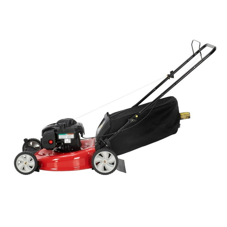 Yard Machines 21 3-in-1 Gas Push Mower with Rear Bag, Mulching,  Side-Discharge Capabilities 140cc 