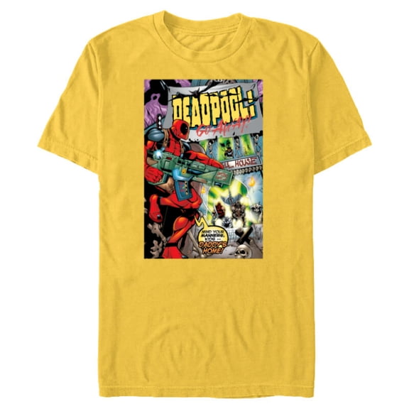 Marvel Deadpool #30 Go Away Daddy’s Home 1999 Comic Cover - Short Sleeve Blended T-Shirt for Adults - Customized-Yellow
