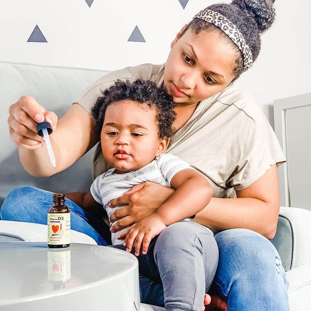 ChildLife Essentials Vitamin D3 Drops: Essential for Baby's Growth & Immunity, 500 IU, Berry Flavor, 1 Fl Oz (Pack of 3)