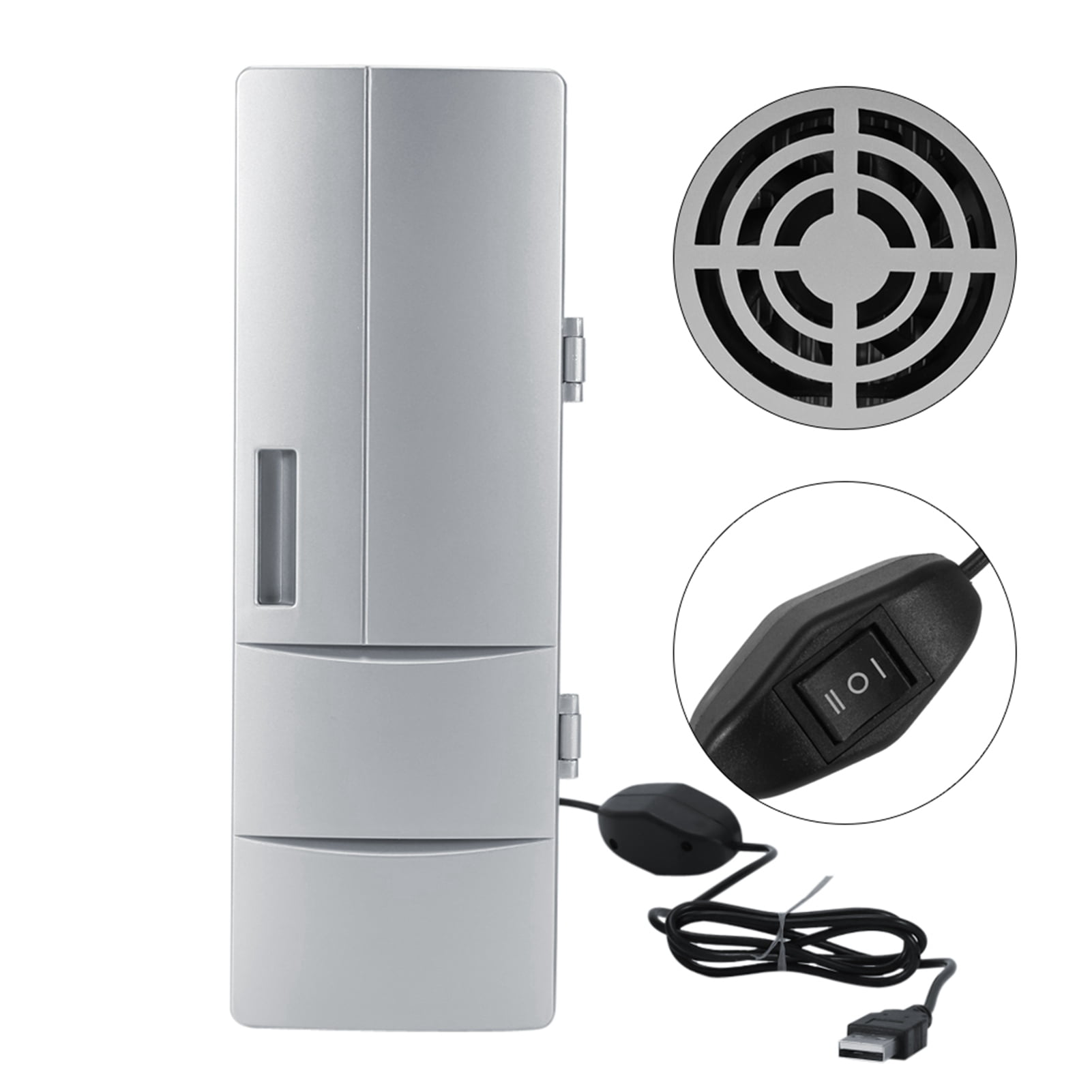 LeafyLuxe Mini USB Refrigerator, Mini Refrigerator, Compact Mini USB Refrigerator Freezer Beer Cooler Can Be In The Office When Traveling, Convenient And Fast 8.5x12x25 Cm White