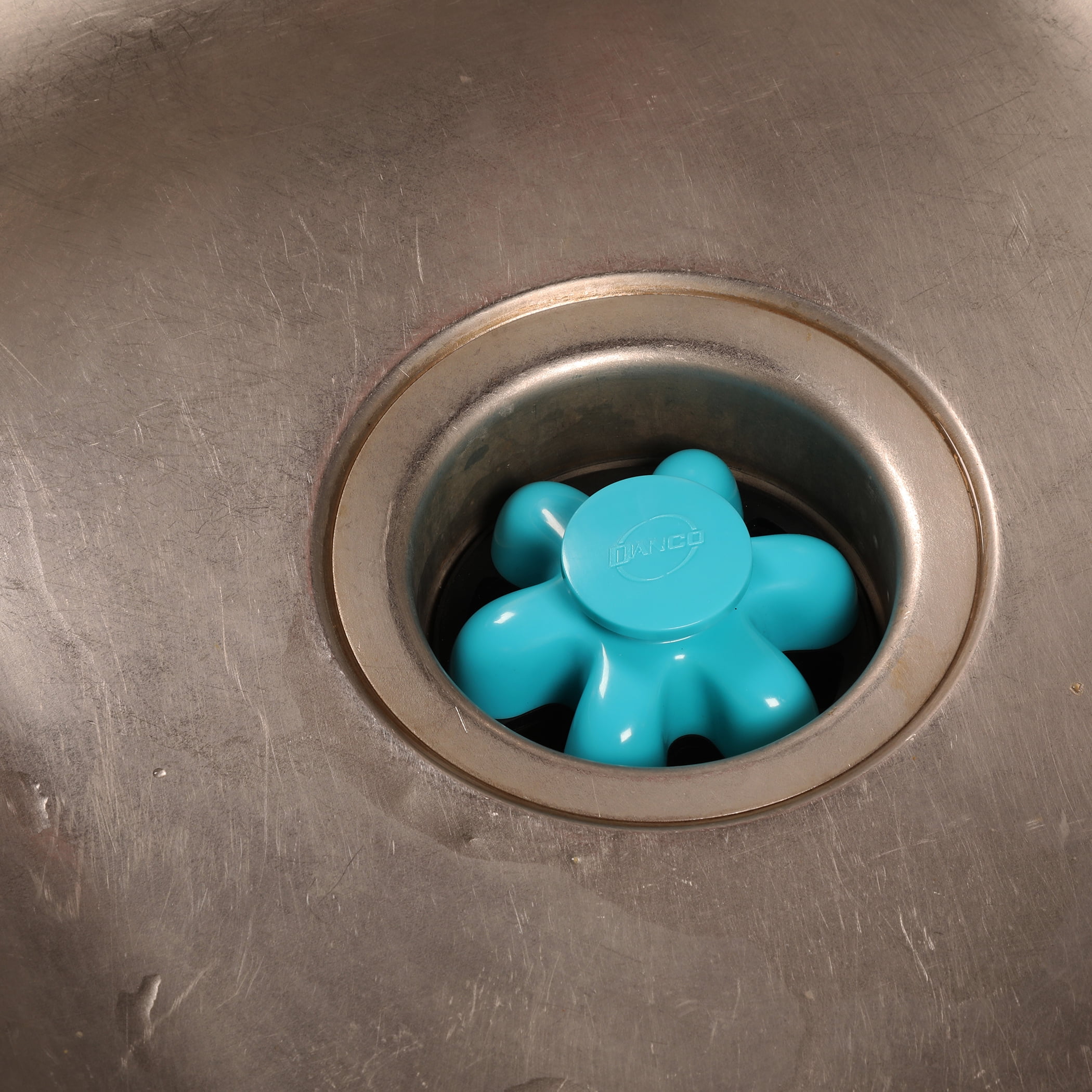 Danco Disposal Genie II Garbage Disposal Strainer and Stopper with Food Scraper, Aqua, 1-Pack (10834A)