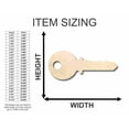 thumbnail image 2 of Unfinished Wood Key Shape - Craft - up to 46" DIY 12" / 3/4", 2 of 3