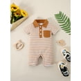 thumbnail image 4 of CARETOO Newborn Baby Boy Clothes Infant Romper 0-18M Short Sleeve Bodysuit Jumpsuit Casual Outfits, 4 of 10