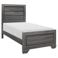thumbnail image 1 of Lexicon Beechnut Contemporary Raised Panel Wood Twin Bed in Gray, 1 of 5