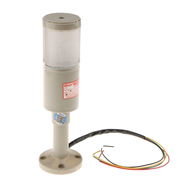 Luz de advertencia industrial DC12V Lámpara de torre de señal de múltiples capas de tres de un color kusrkot Luz de la lámpara de señal de alarma