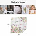 thumbnail image 5 of Cloth Napkins Set of 2 - 20x20 Inches, Pink Purple Flower Washable Reusable Table Napkins, Spring Country Floral Leaf Grey Plaid Soft & Absortbent Dining Napkin for Party Wedding Hotel Restaurant, 5 of 8