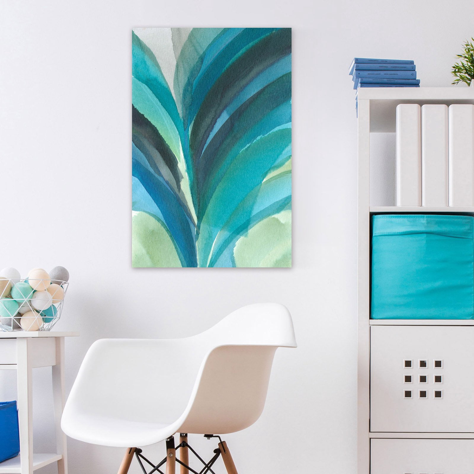 Marmont Hill "Blue Explosion" Painting Print on Wrapped Canvas