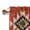 thumbnail image 4 of Red Black Green Boho Valances for Windows Farmhouse Kitchen Curtains Valances Rod Pocket Valance Curtains for Kitchen Windows Farmhouse Vintage Abstract Geometric Window Valances for Bathroom 42"x12", 4 of 6