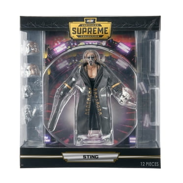 AEW Unrivaled Supreme Sting - 6 inch Figure with Alternate Heads and Hands plus Accessories (Walmart Exclusive)