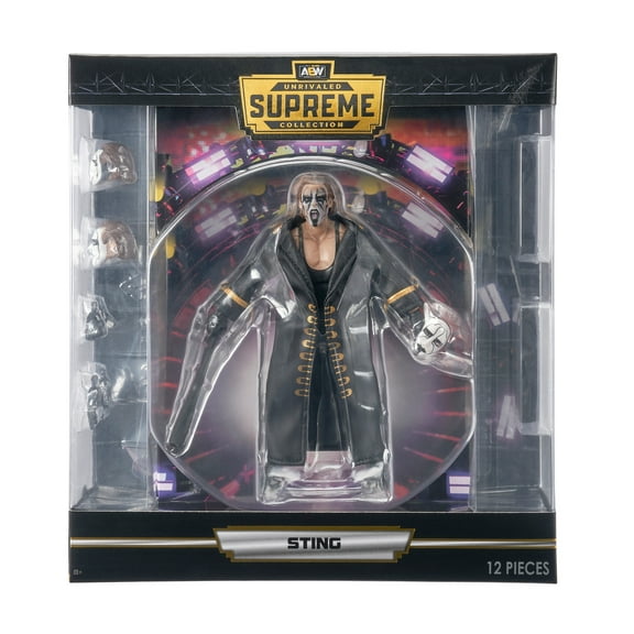 AEW Unrivaled Supreme Sting - 6 inch Figure with Alternate Heads and Hands plus Accessories (Walmart Exclusive)