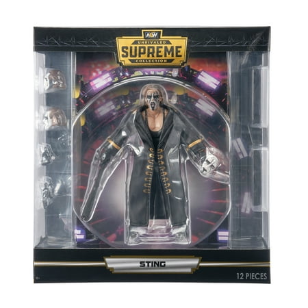 AEW Unrivaled Supreme Sting - 6 inch Figure with Alternate Heads and Hands plus Accessories (Walmart Exclusive)