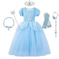 thumbnail image 1 of Disney disfraz de Cenicienta para niña, traje de princesa para fiesta de Halloween, Navidad, cumpleaños, boda, JYF, 1 of 4