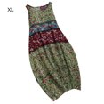 thumbnail image 1 of maskred Robe Maxi de Plage Sans Manches à Col Rond Imprimé Bohème pour Femmes Vert TG, 1 of 2