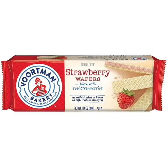 Voortman Bakery Strawberry Wafers, 30 Count ( Pack of 2 )