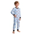 thumbnail image 4 of SGMVNU Boys Girls Pajamas Set 2025 Christmas Toddler Boys Pajamas Dinosaur Cotton Kids 2 Piece PJs Long Sleeve Sleepwear Clothes Set Xmas Pajamas Set Outfits Size 9-10 Years, z929B-Sky Blue, 4 of 5
