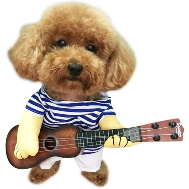 Pet Halloween Costume Funny Guitar Dog Costume Dressing Up Pet Clothes Suit for Puppy Small Medium Dogs Chihuahua Teddy Pug Christmas Party Halloween Costumes Outfit Pet Halloween Costume Funny Guitar Dog Costume Dressing Up Pet Clothes Suit for Puppy Small Medium Dogs Chihuahua Teddy Pug Christmas Party Halloween Costumes Outfit