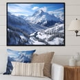 thumbnail image 2 of Designart "Pine Valley Mountain Winter Majesty V" Extra Large Landscapes Framed Wall Art - Traditional White Winter Landscape Entryway Framed Wall Art, 2 of 7