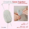 thumbnail image 2 of 60% Cotton 40% Acrylic Crochet Yarn - 3 Skien Bulk - Cream, Soft Fine/Sport for Crocheting/Knitting - Ideal for Amigurumi Dolls & Baby Garments, 2 of 7